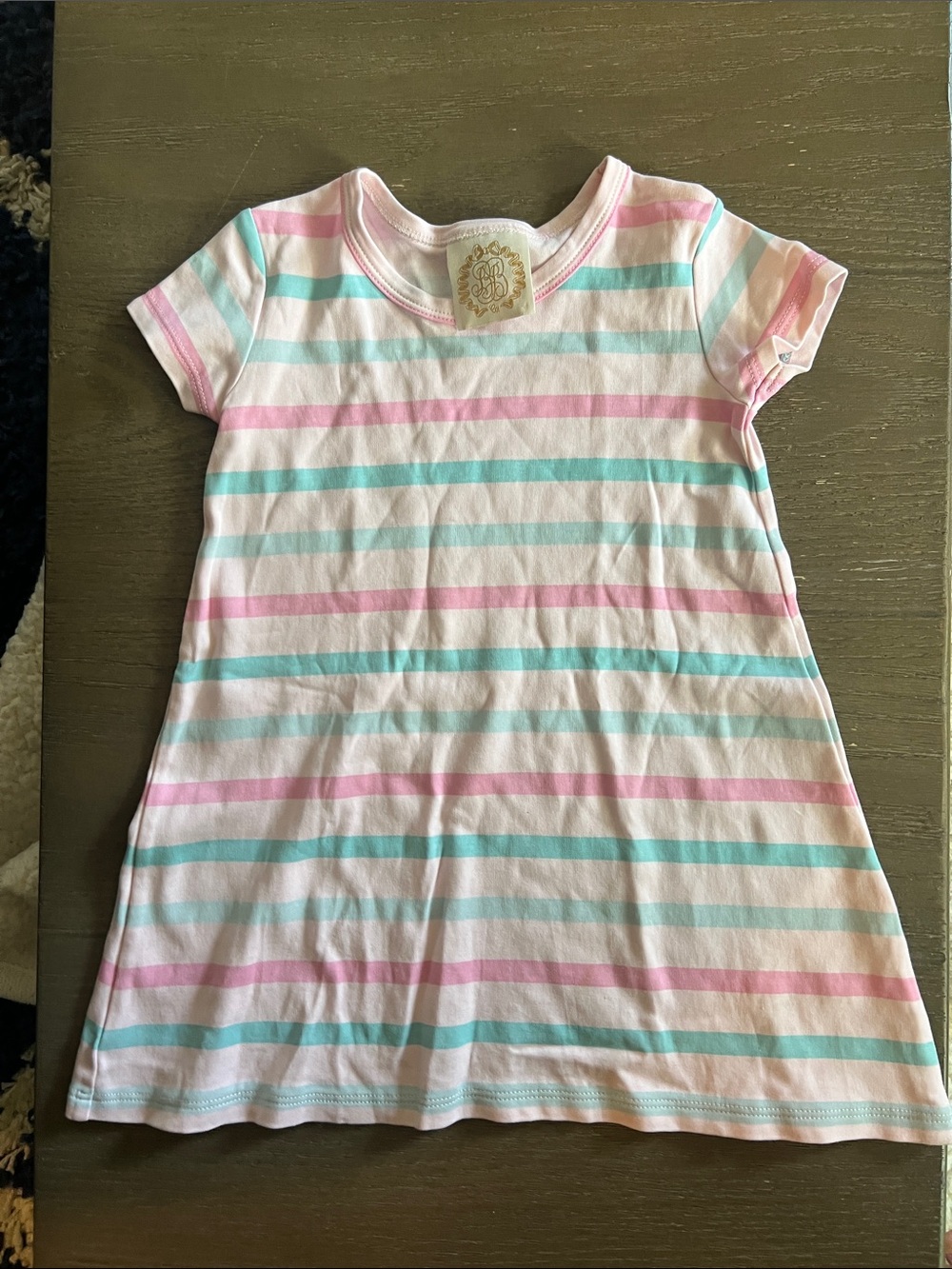 TBBC Pastel Striped Dress — Pink and Mint